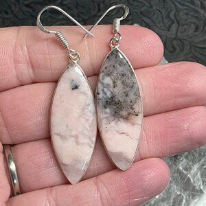 Pink Opal Earrings Stone Crystal Jewelry